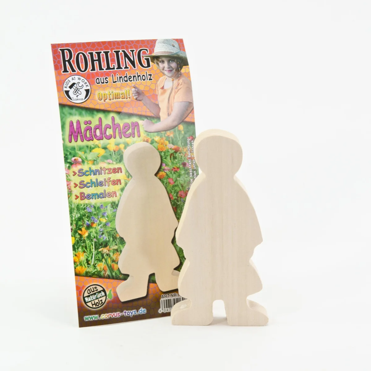 Kids at Work Wood Figure Girl - Image 4