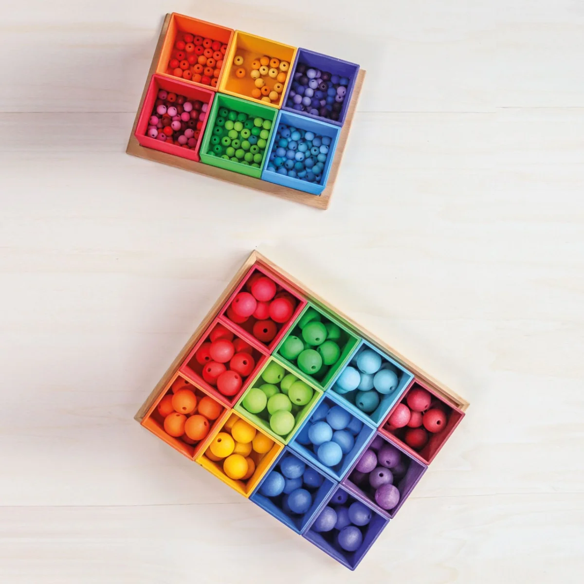 Grimm's Wooden Beads Rainbow - 180 Pieces, 20mm - Image 4