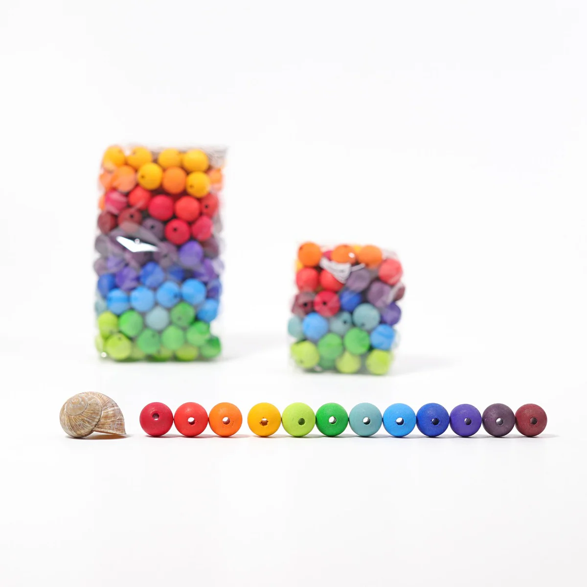 Grimm's Wooden Beads Rainbow - 60 Pieces, 20mm - Image 8