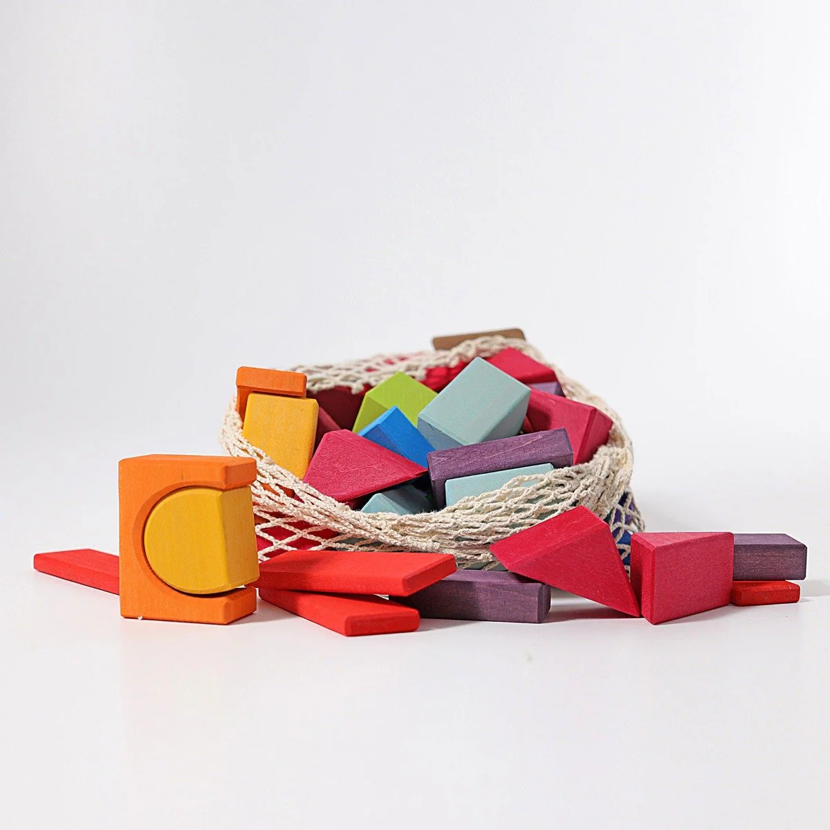 Grimm's Geo Blocks Coloured 60 Pieces - Image 5
