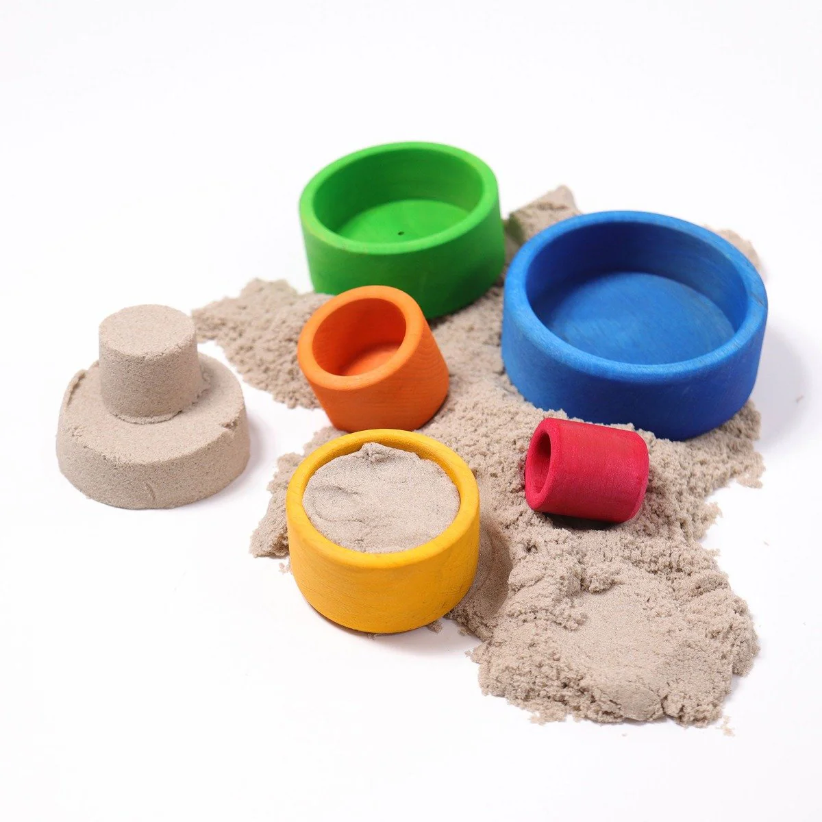 Grimm's Stacking Bowls - Rainbow Outside Blue - Image 4