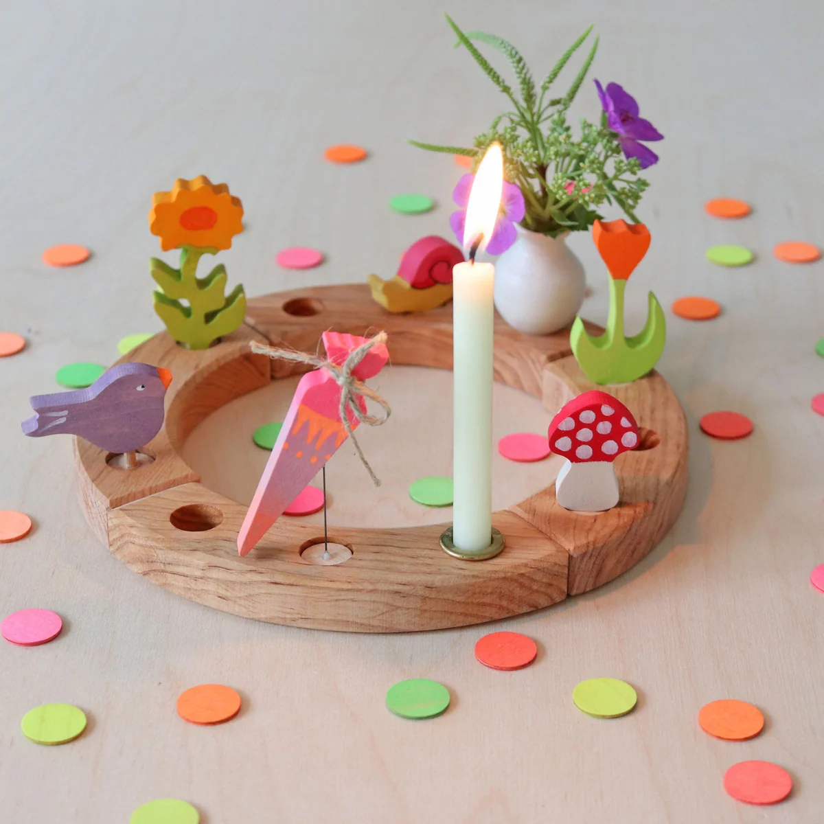 Grimm's Birthday Ring Natural 12 Holes - Image 3
