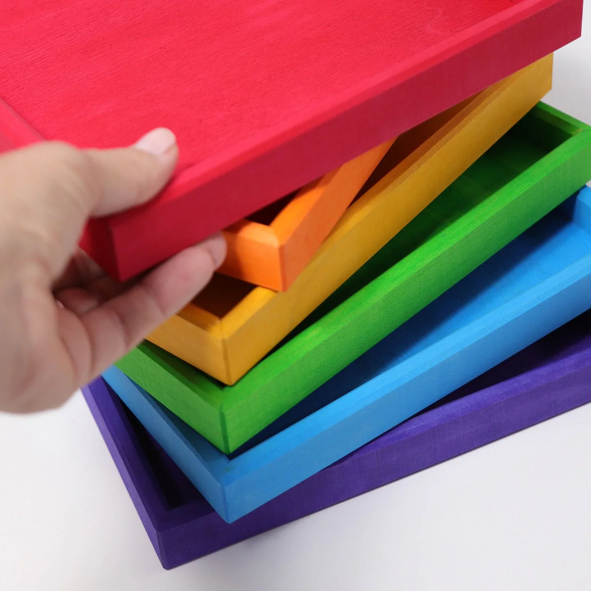 Grimm's Wooden Rainbow Frames 6 Pieces - Image 3