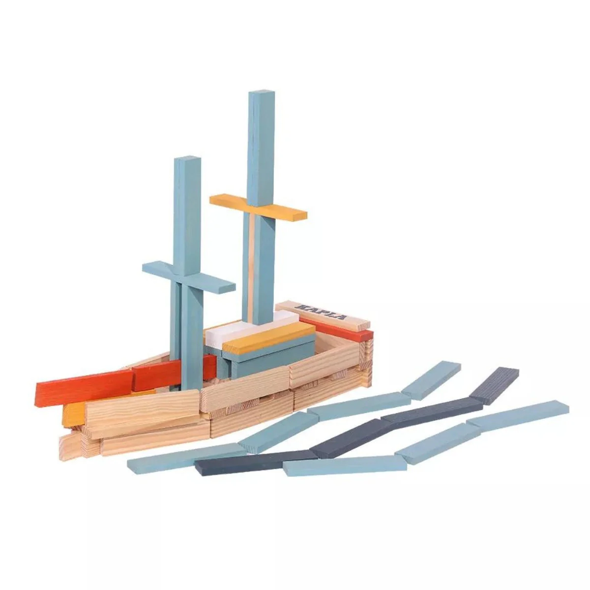 KAPLA Construction Building Blocks - 120 Owl Set - Wooden Case - Image 4