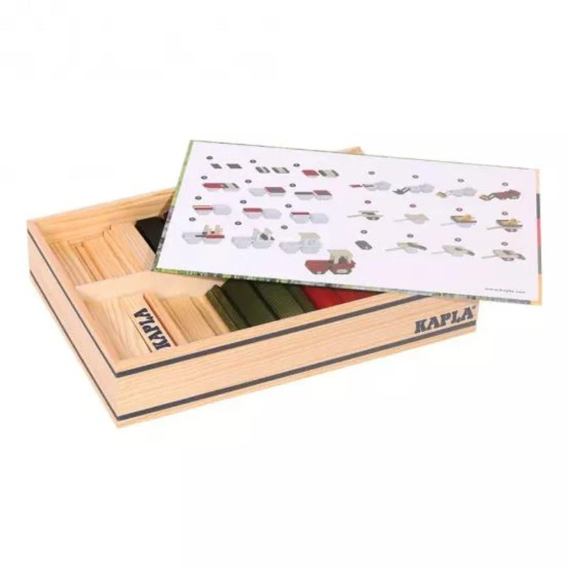 KAPLA Construction Building Blocks - 155 Tractor Set - Wooden Case - Image 6